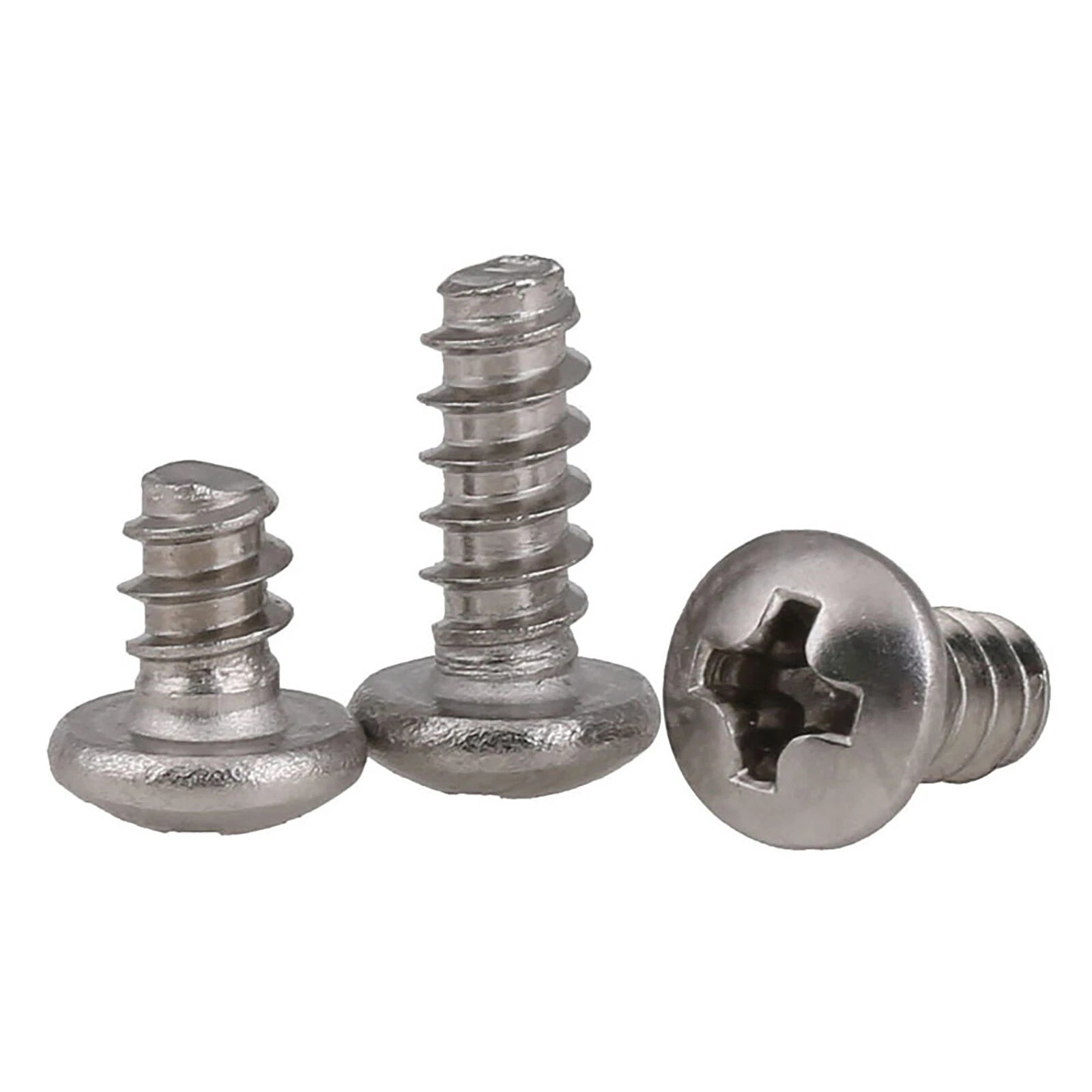 Phillips Pan Head Self-Tapping Screws M1.4–M5 | A2 304 Stainless Steel | Flat Tail