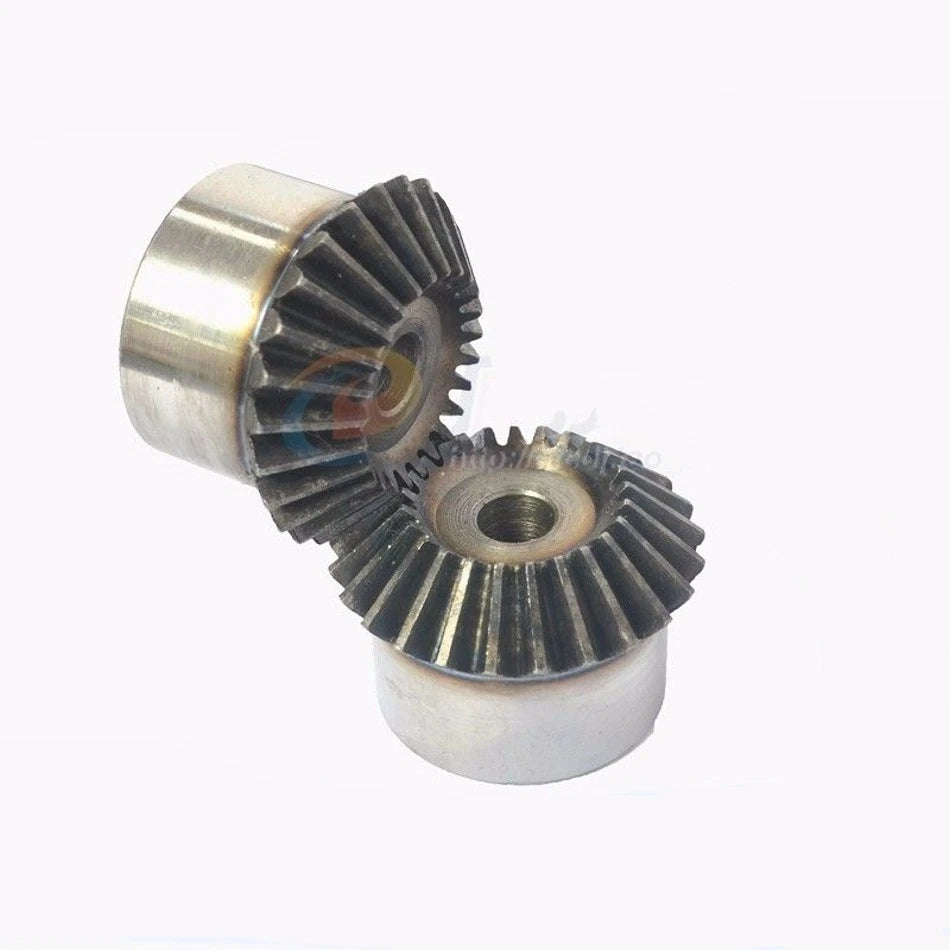 Bevel Gear 1.0 Mod 15/16/18/20/24T 90° 1:1 Pairing Metal Motor Bevel Gear x 1Pcs