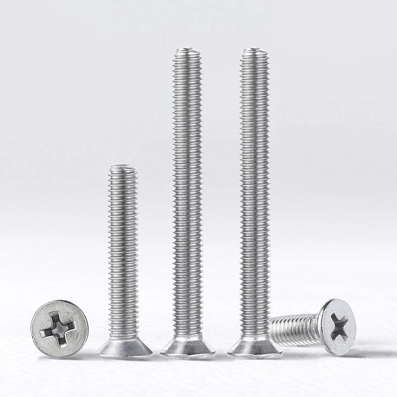 Flat Head Phillips Machine Screws M2 M2.5 M3 M4 M5 M6 Stainless Steel Countersunk