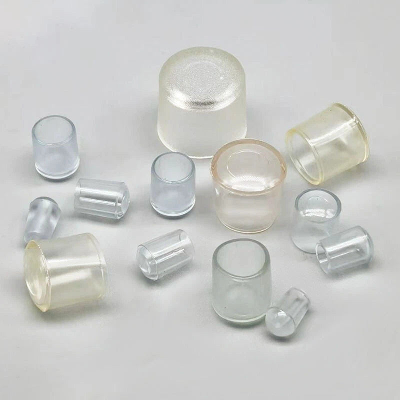 Goobetter Round PVC Rubber End Caps – 2.5mm to 19mm (Black, White, Transparent)