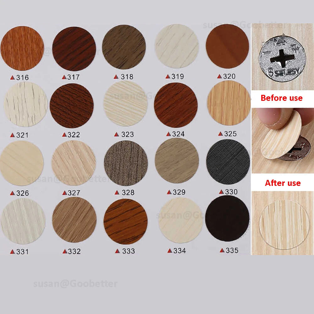 21mm Self Adhesive Decorative Screw Holes Nail Cams Cover Caps Furniture Kitchen