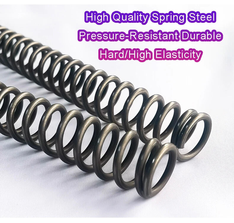 Long 305mm High Carbon Steel Compression Spring Wire Diameter 0.3-2mm OD 3-28mm