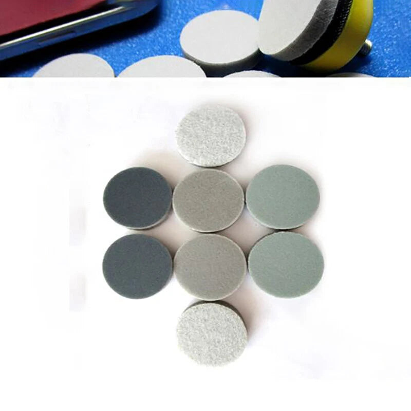 30mm Wet and Dry Sanding Discs Sandpaper 300-3000 Grit Hook and Loop Pads Green