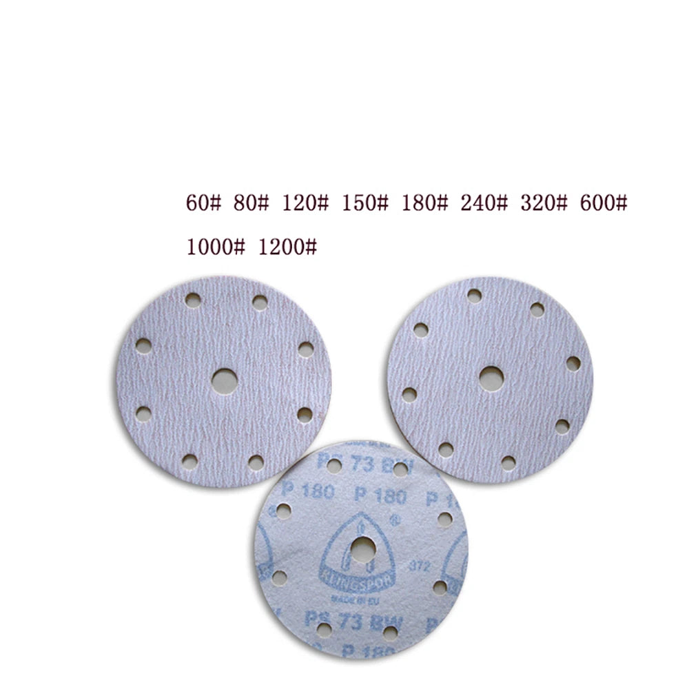 PS73 Sandpaper Disc 6 Inch£¨150mm£©9 holes Hook & Loop Sand Polish Sandpaper
