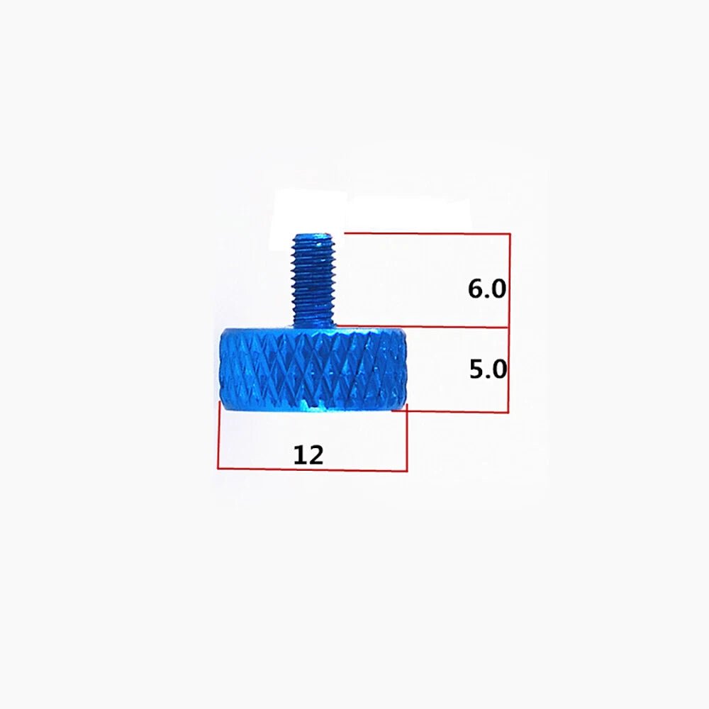 M3 Knurled Thumb Screws – 5 - 50mm Aluminum Hand Tighten Bolts, 10 Colors - HomeDIYer