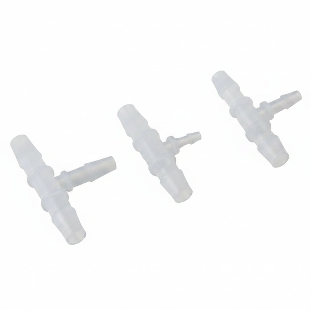 Plastic Hose Tee Reducer Connector — T-Piece Vacuum Pipe Joiner for Air & Water