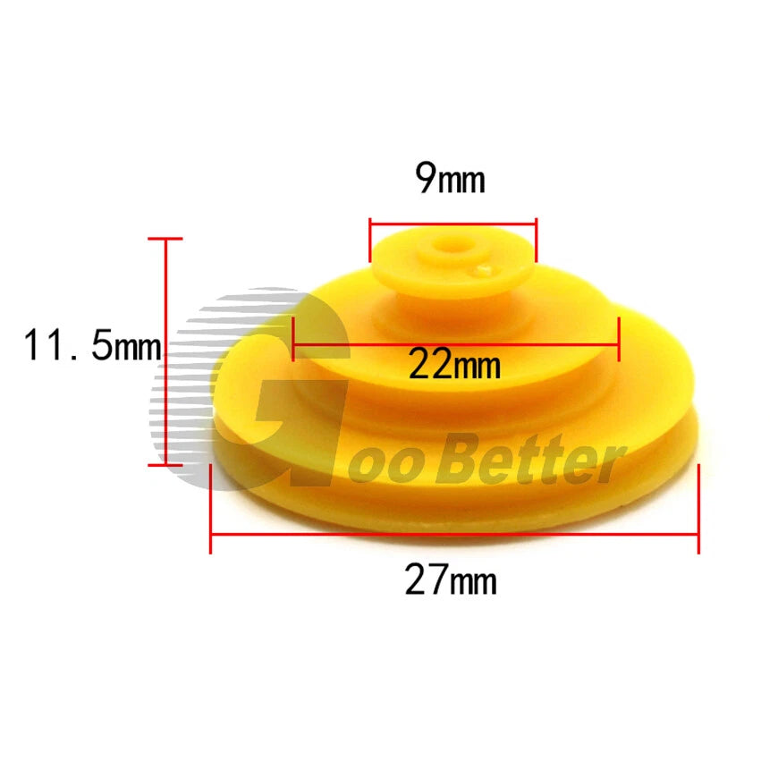 V Groove Belt Plastic Guide Pulley Roller Wheels 27mm Three Layer Belt Pulley