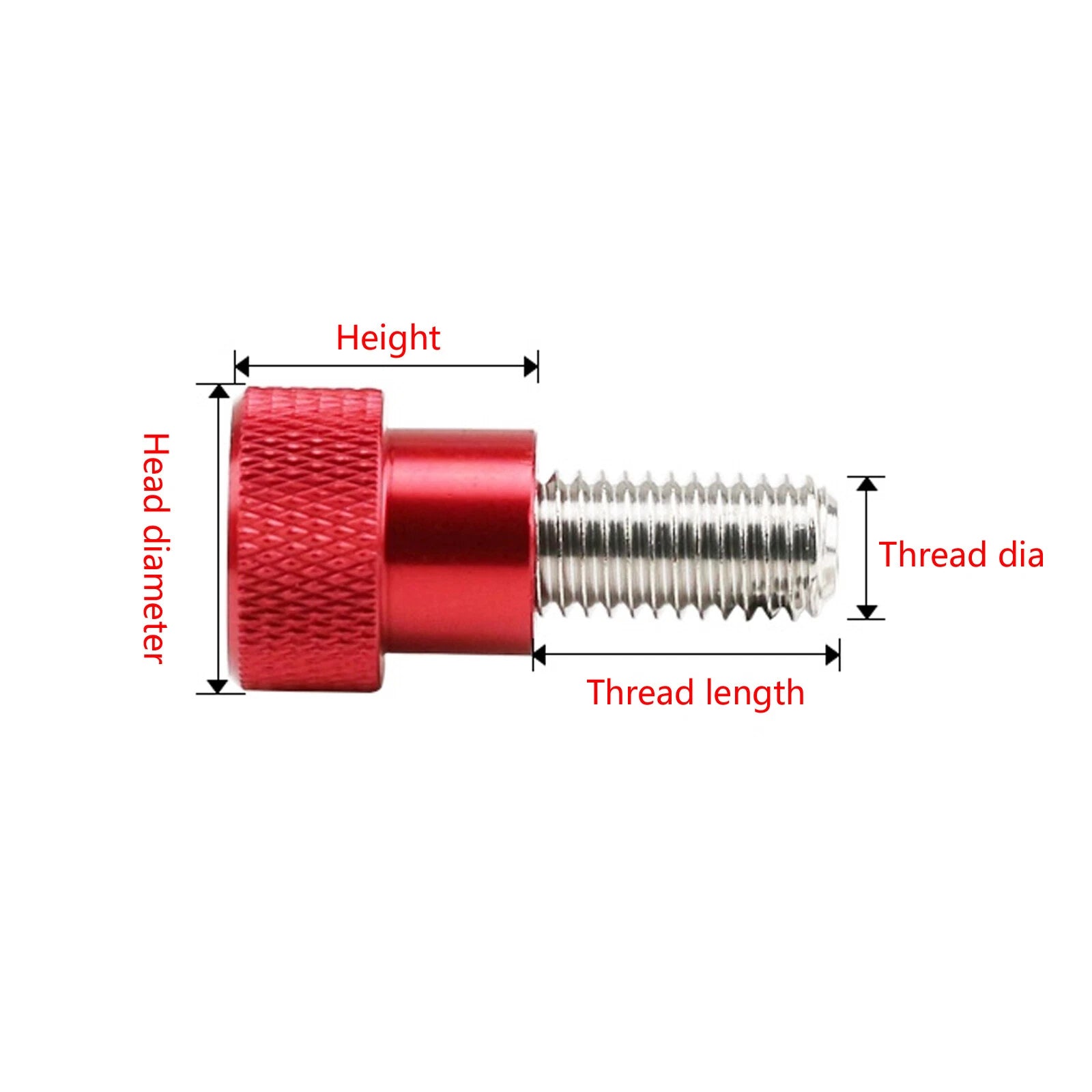 1/4" Knurled Thumb Screws – Stainless Steel & Anodized Aluminum Hand Grip Knob Bolts