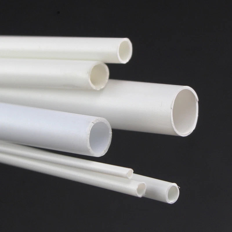 ABS Plastic Round Hollow Tube for DIY Model Crafts — 250mm, 5-Pack