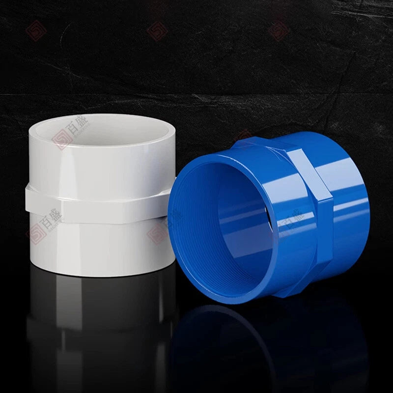 PVC Plastic Pipe Fittings Bsp 1 2" ~ 4" Female Threaded Coupling Adapter Socket