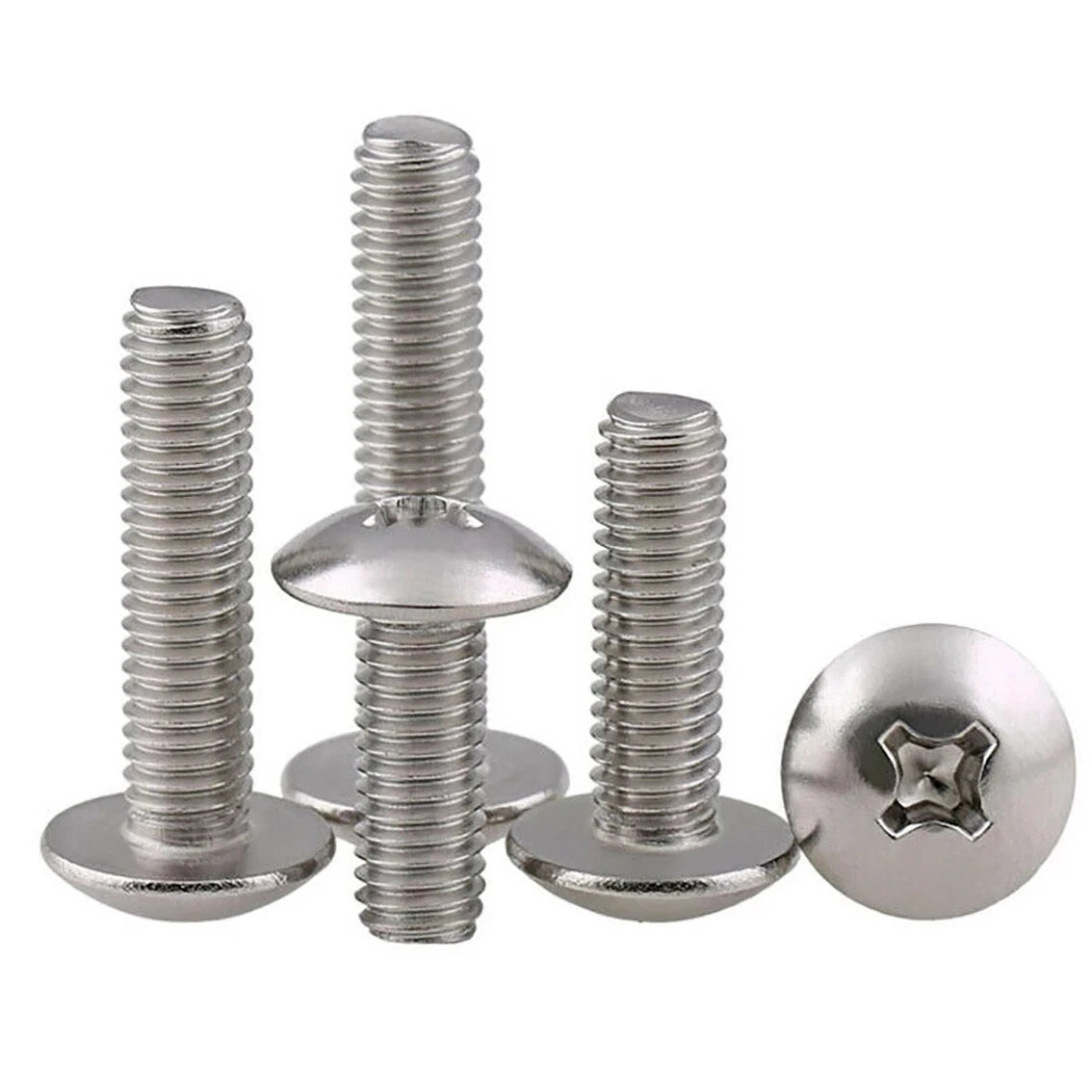 M4–M6 Stainless Steel Phillips Truss Head Machine Screws – 201 SUS, Lengths 6mm–50mm