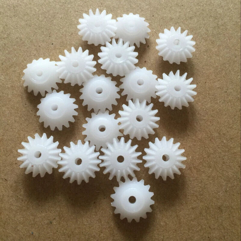 0.5 Module Plastics Bevel Gear Small Gears White 16 Teeth for Toys DIY