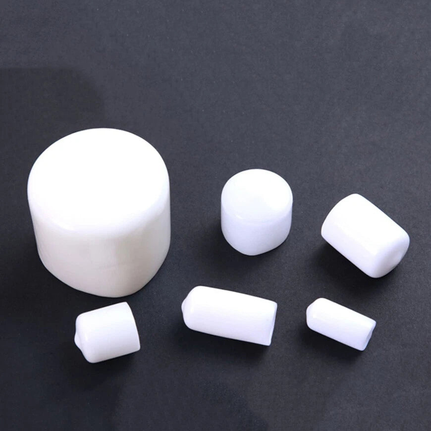 Vinyl Rubber Thread Cover Caps – End Caps for Rods & Screws, Φ1.5mm to Φ24mm (White)