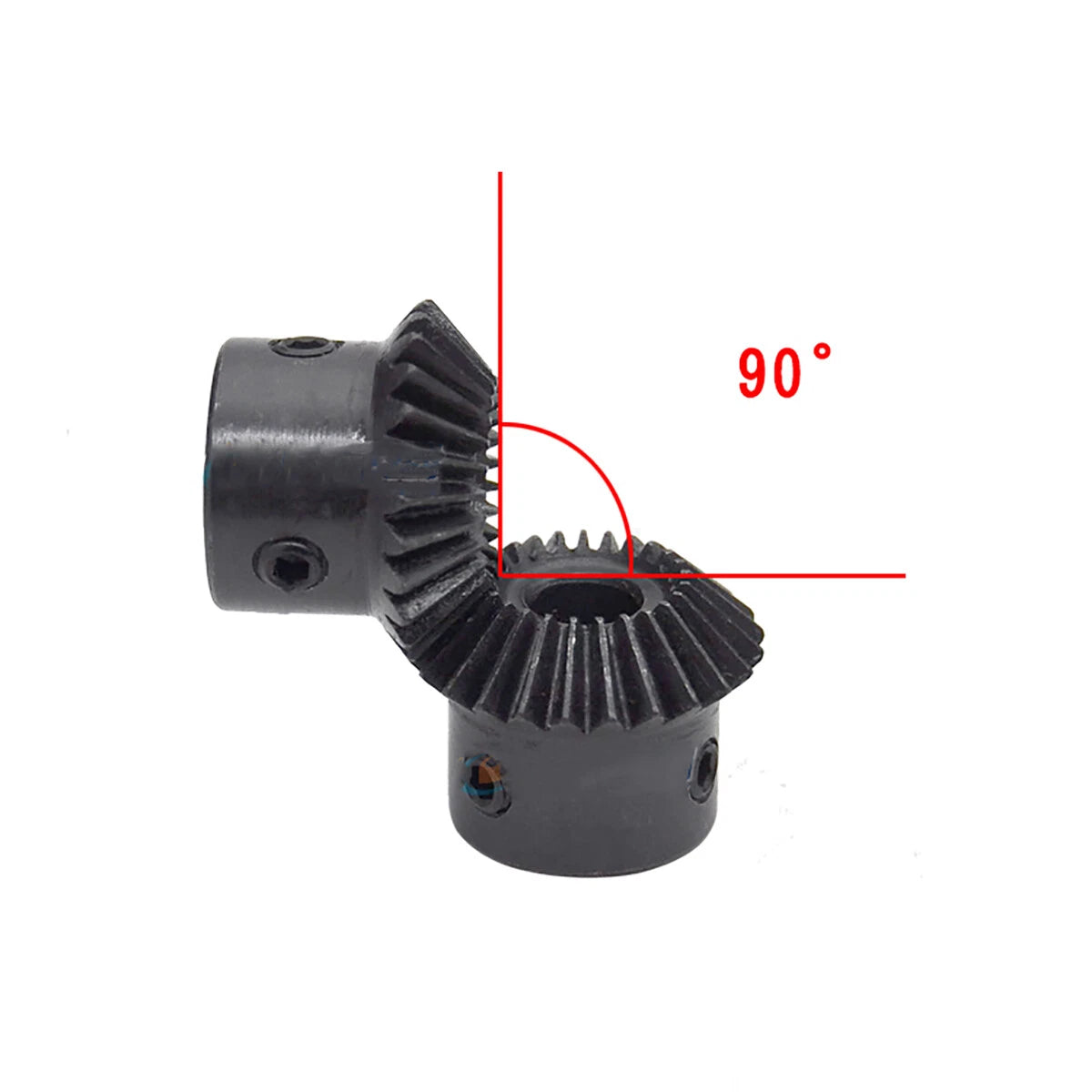 1 Mod Bevel Gear 20T/25T/30T Bore 5-12mm 90°1:1 Pairing Metal Transmission Gear