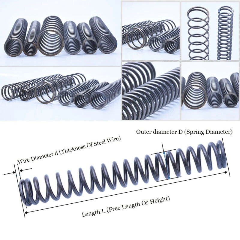 Compression Spring Steel With Black Treatment 3~6mm Wire Dia & 305~400mm Length