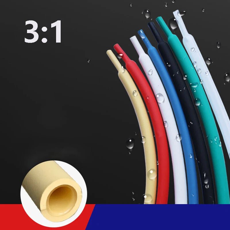 Adhesive Heat Shrink Tubing — Glue - Lined 3:1 Ratio, Waterproof Wire Sleeve - HomeDIYer