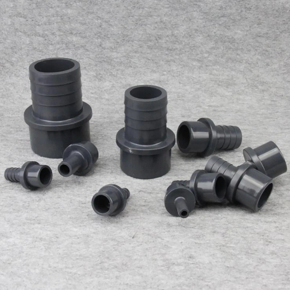 Barbed Hose Tail Connector — Plastic Adhesive Fitting for Pond, Pool & Pipe