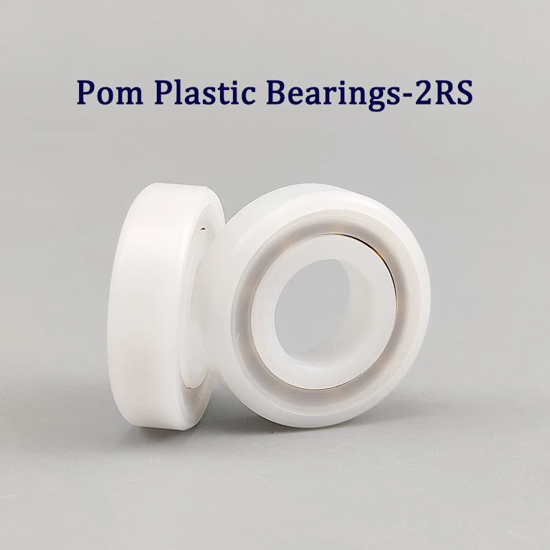 POM Plastic Bearing Deep Groove Ball Bearings Double-sided Sealing I.D:8-40mm