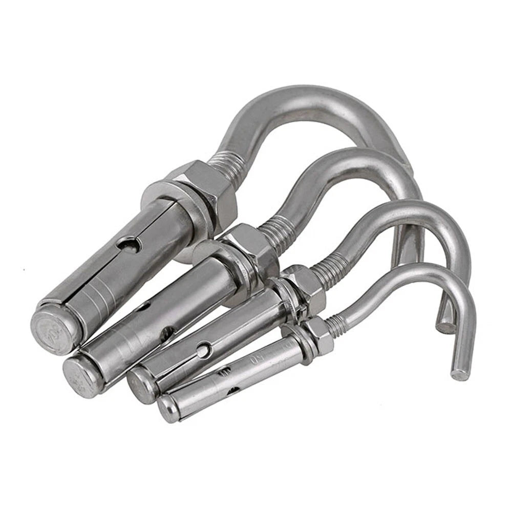 M6 M8 Open Hook Eye Bolt Expansion Anchor — A4 Stainless Steel, Heavy Duty - HomeDIYer