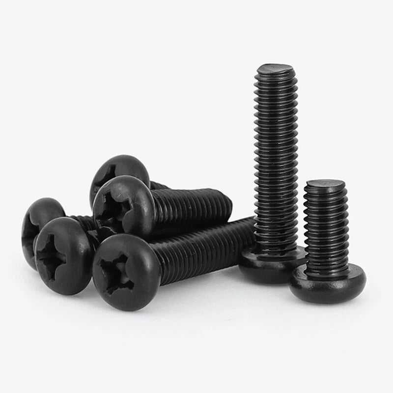 Phillips Pan Head Screws Carbon Steel M3 M4 M5 M6 Metric Machine Rounded Screws