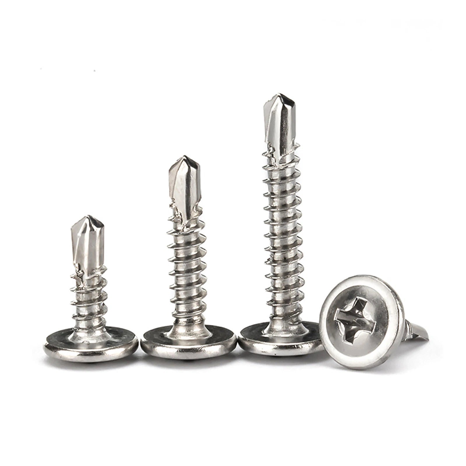Self Drilling Wafer Head Screws – 304/410 Stainless & Galvanized Steel, M4.2 M4.8