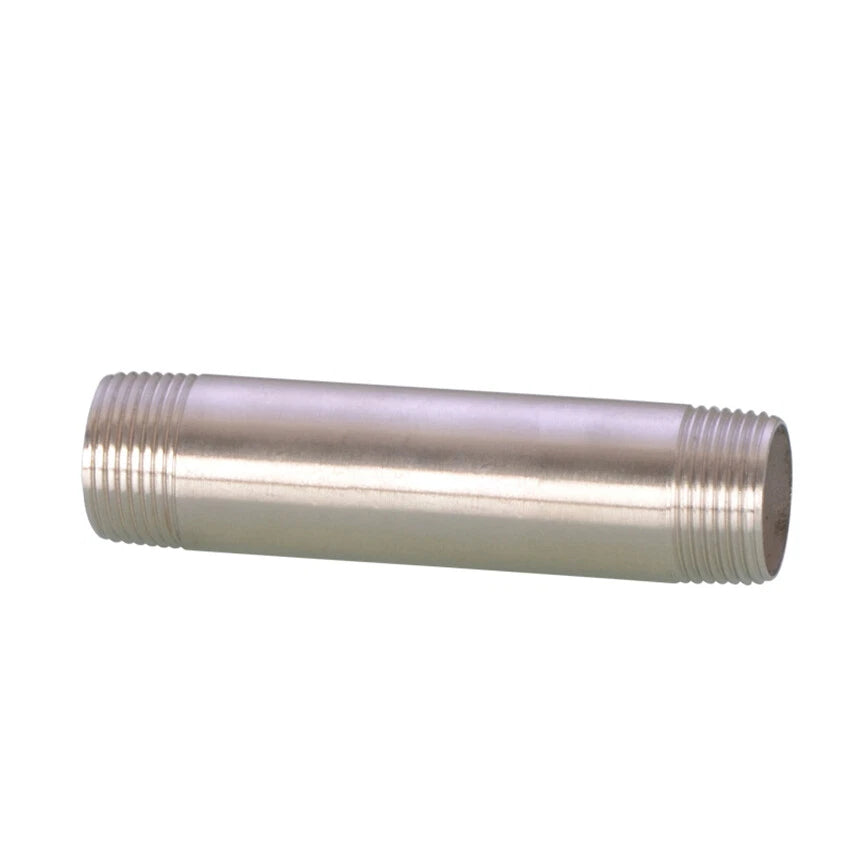 Stainless Steel BSP Male Threaded Double Nipple Pipe Extension Fitting | 1/2" 3/4" 1"