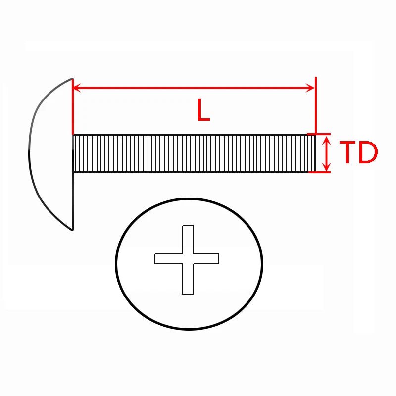 Phillips Button Head Machine Screws — Steel M2 M2.5 M3 M4 M5 M6 - HomeDIYer