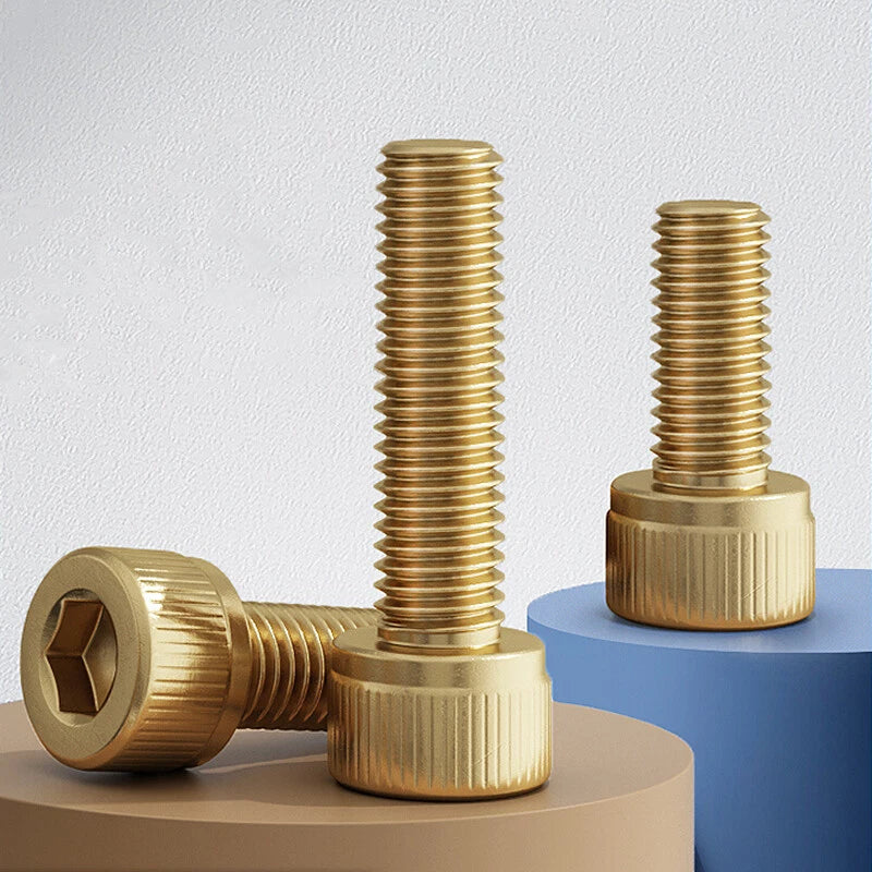 Brass Hex Socket Cap Screws Cup Head Bolt M2 M2.5 M3 Full Thread Machine Screws