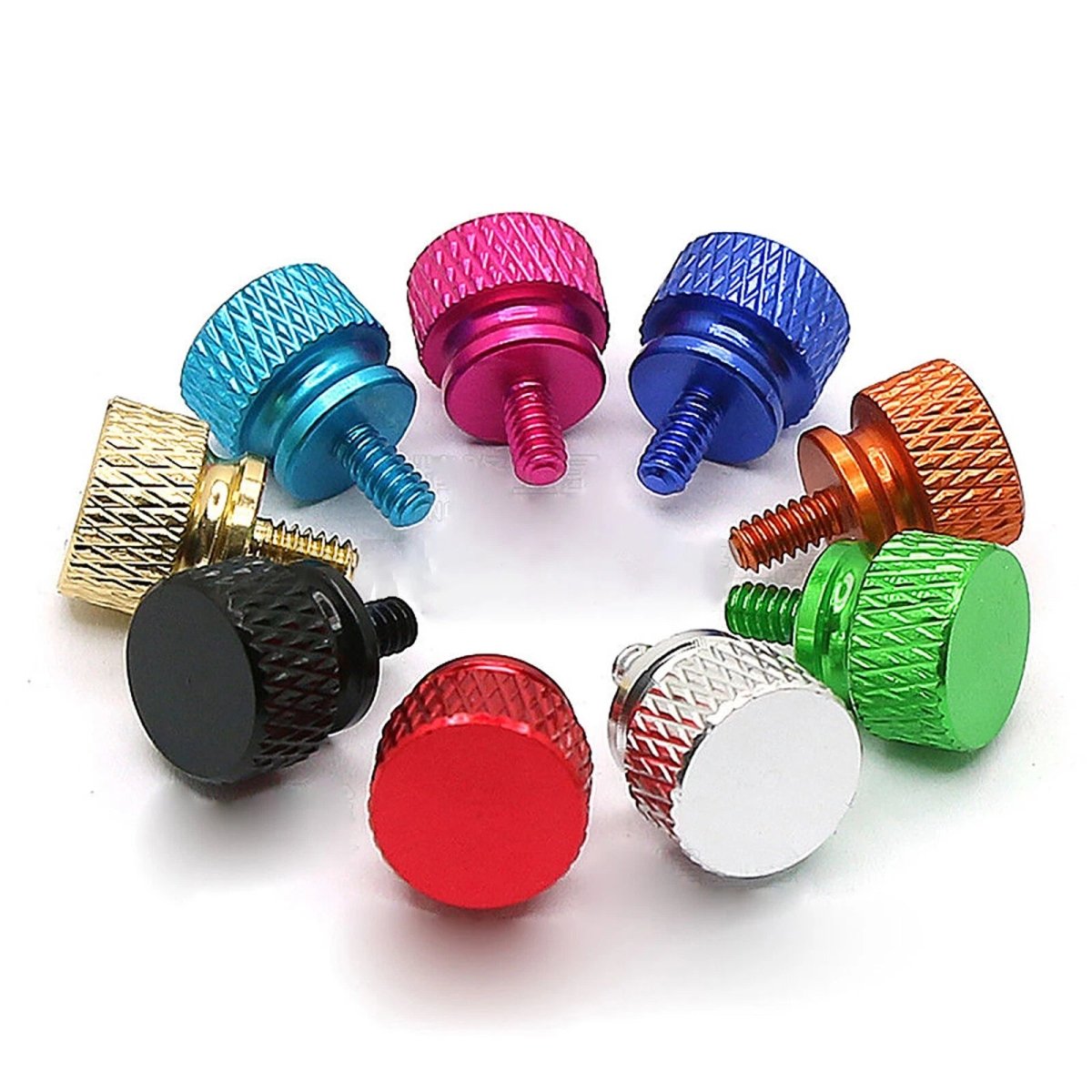 UNC 6 - 32 Anodized Aluminum Knurled Thumb Screws – 6mm, for PC Computer Case (Toolless) - HomeDIYer
