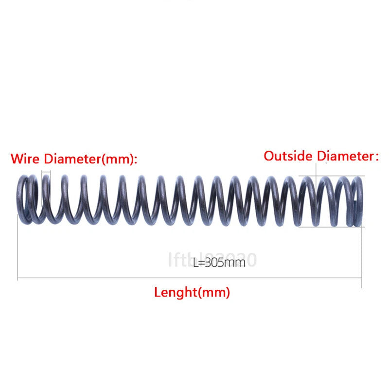 Length 300mm Compression Spring Steel 0.3 - 1.6mm Wire Dia Pressure/Coil Springs