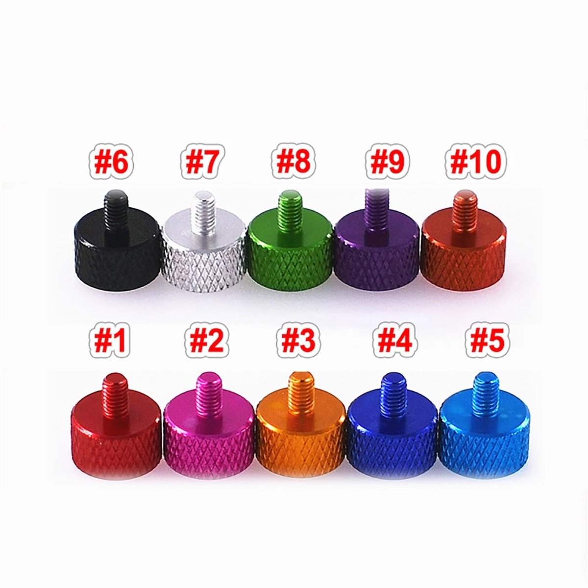 UNC 1/4 - 20 Aluminum Knurled Flat Thumb Screws 30mm (1 - 3/16") – Hand Grip Bolts for PC Case & Camera - HomeDIYer