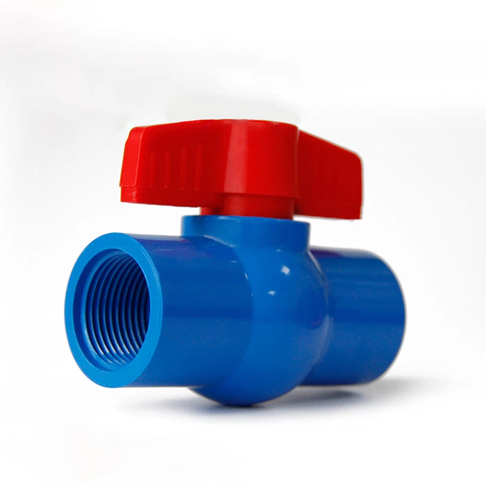 PVC Pipe Fittings Ball Valve Socket Solvent Weld Female Threaded 20mm - 90mm