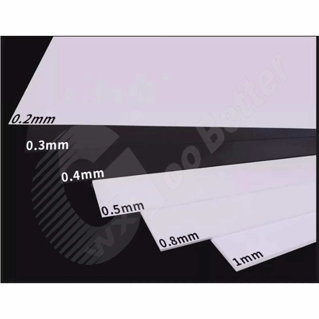 PVC Flat Plate Sheet Thickness=0.2mm~5mm PVC Hard Plastic Panel L=200~300mm