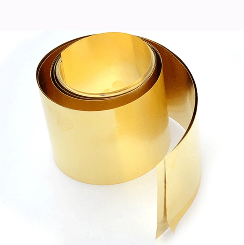 Thin Brass Sheet Roll Foil Pure Flexible Brass Strip 0.01-1mm Thick VariousWidth