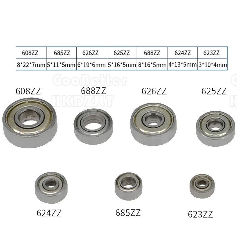 Miniature Ball Bearings Small Seal Micro Mini 3 4 5 7 8 9 mm ID Carbon Steel