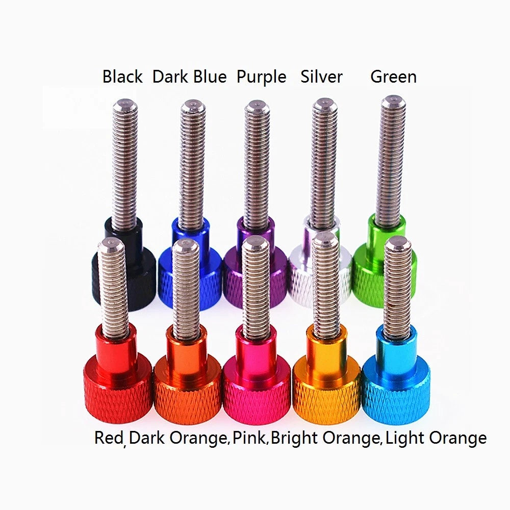 M6 KNURLED THUMB SCREWS ALUMINIUM ALLOY&STAINLESS HAND GRIP KNOB BOLTS L:50-70mm
