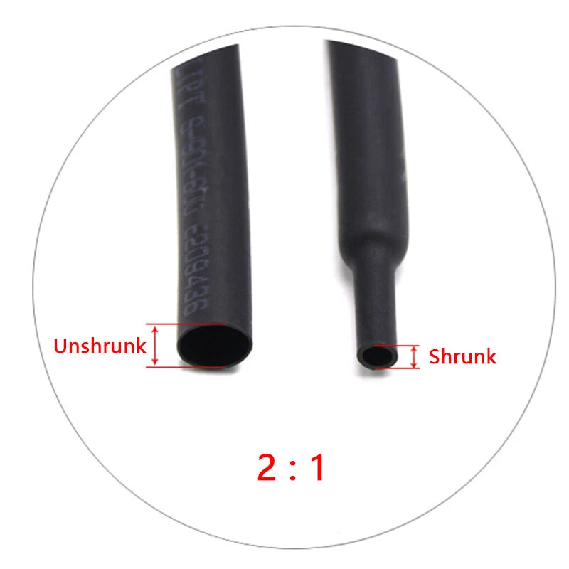 Heat Shrink Tubing 2:1 Ratio – φ0.6mm & φ0.8mm, 7 Colors, Cut-to-Length
