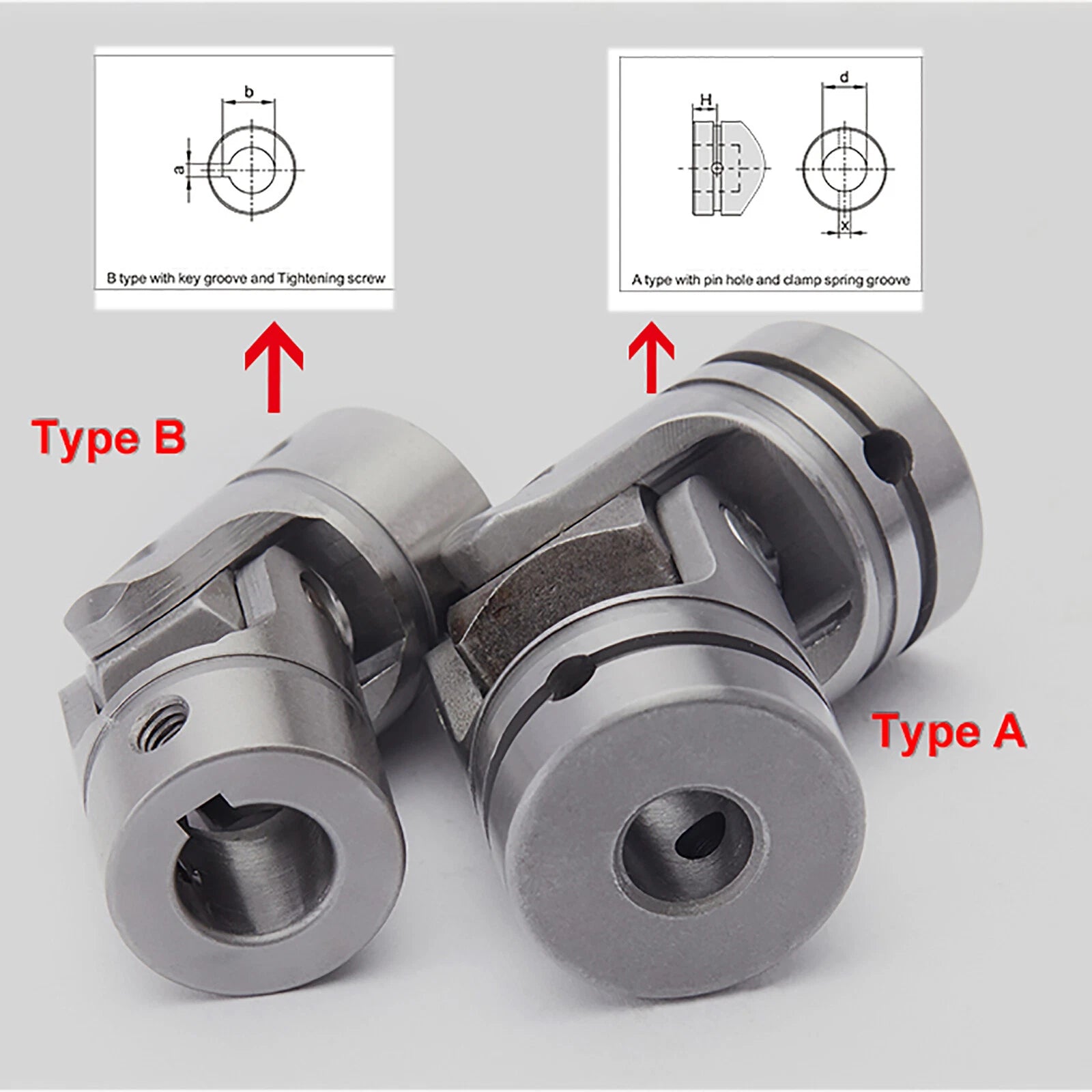 Shaft Coupler Flexible Single/Double Joint Universal Coupling CNC Motor 40Cr