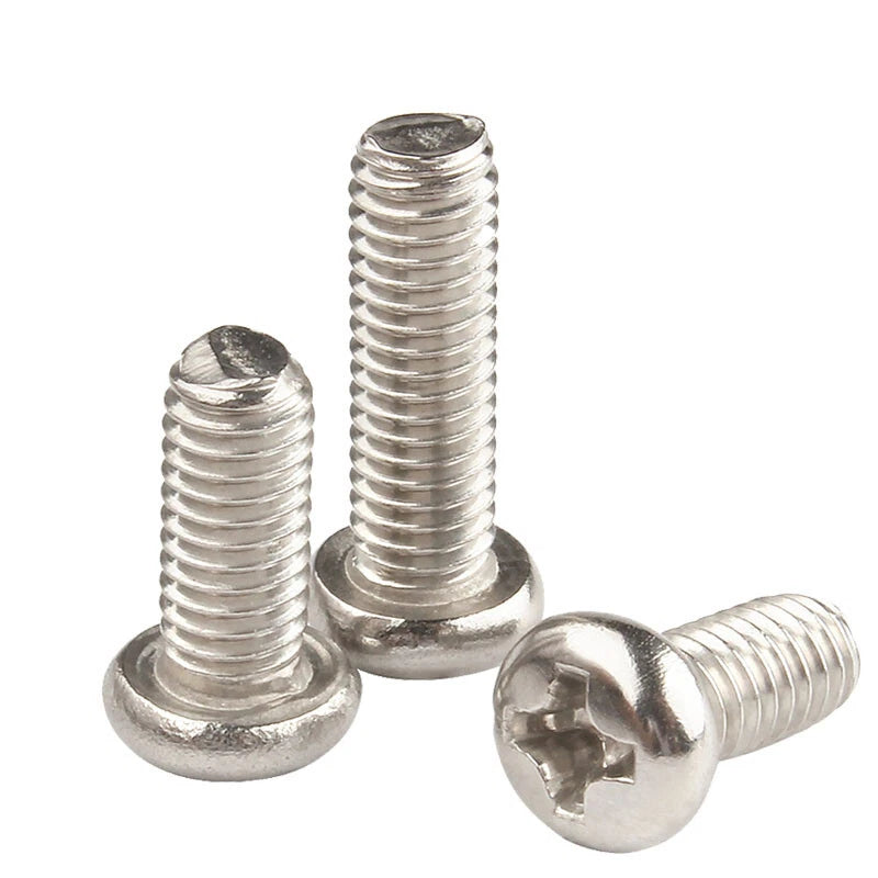 M1-M5 Nickel Plated Phillips Pan Head Machine Screws | Cross Pozi Drive Bolts