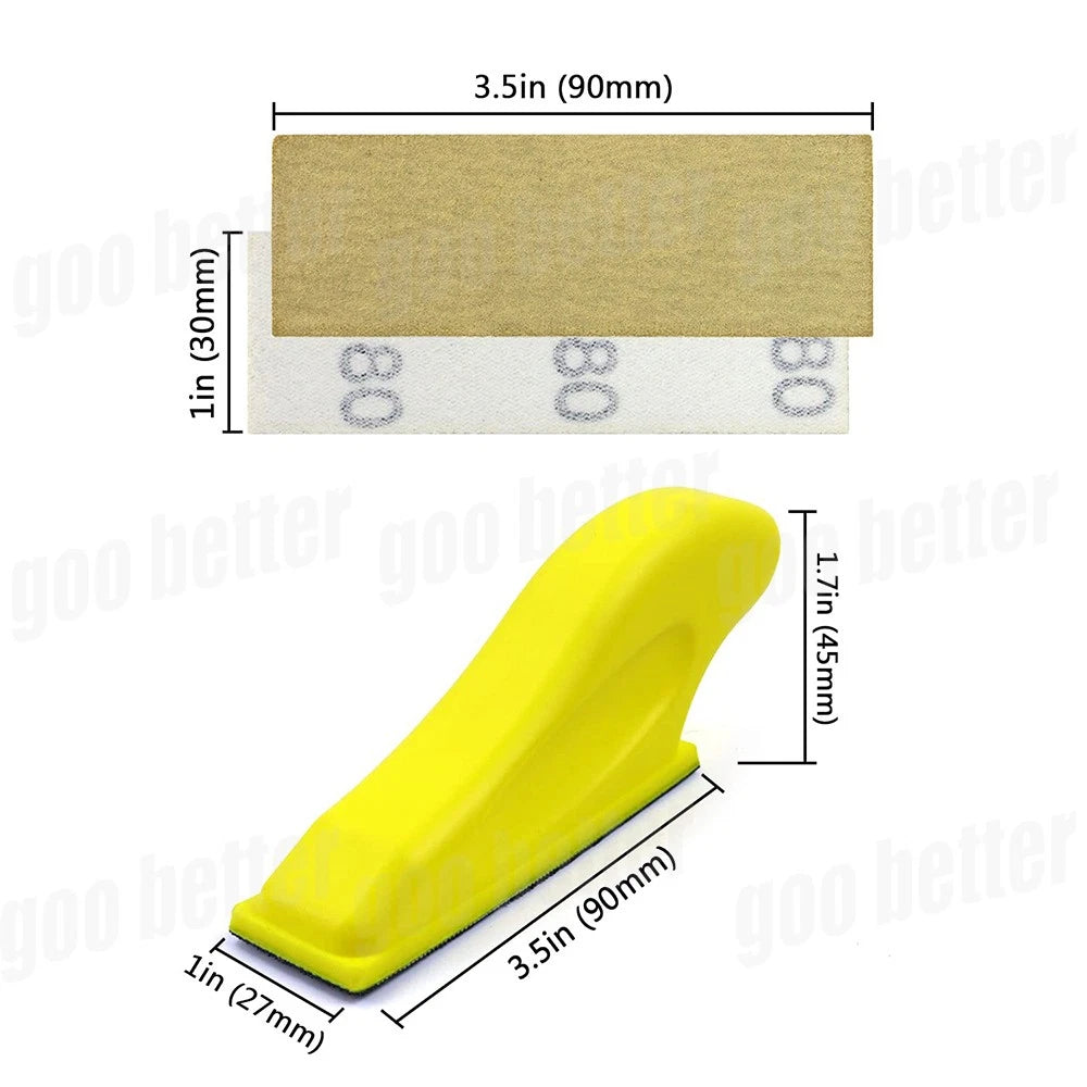 100PCS 3.5x1inch Sandpaper Kit Woodworking Detail Sanding Sheets 80 To 600 Grit