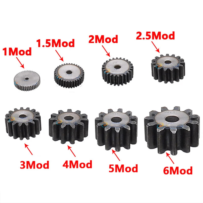 2 Mod 10T-70T Spur Gear 45# Steel Thickness 20mm Motor Pinion Transmission Gear