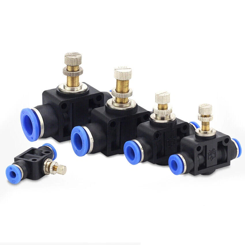 Nylon Push-to-Connect Flow Control Valve — 4mm to 12mm Tube Fittings