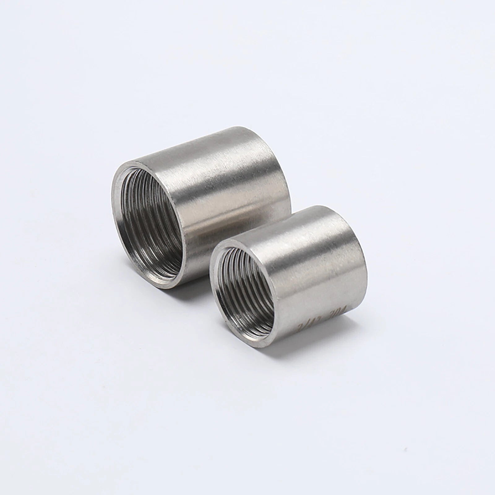 304 Stainless Steel BSP Full Socket Pipe Coupler — DN8 to DN100