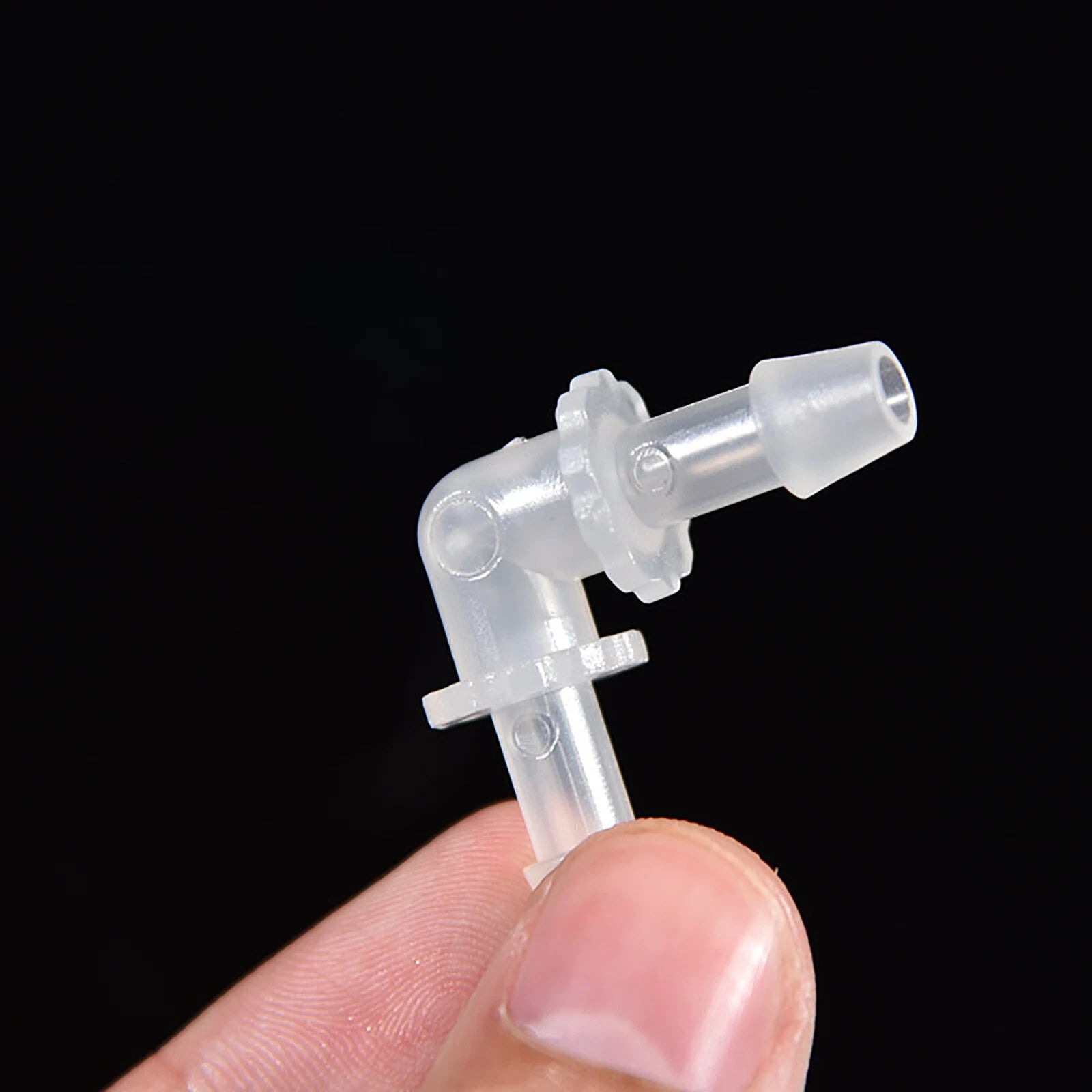 90° Elbow Barbed Hose Connector — Plastic L-Joiner for Air, Fuel & Water Lines