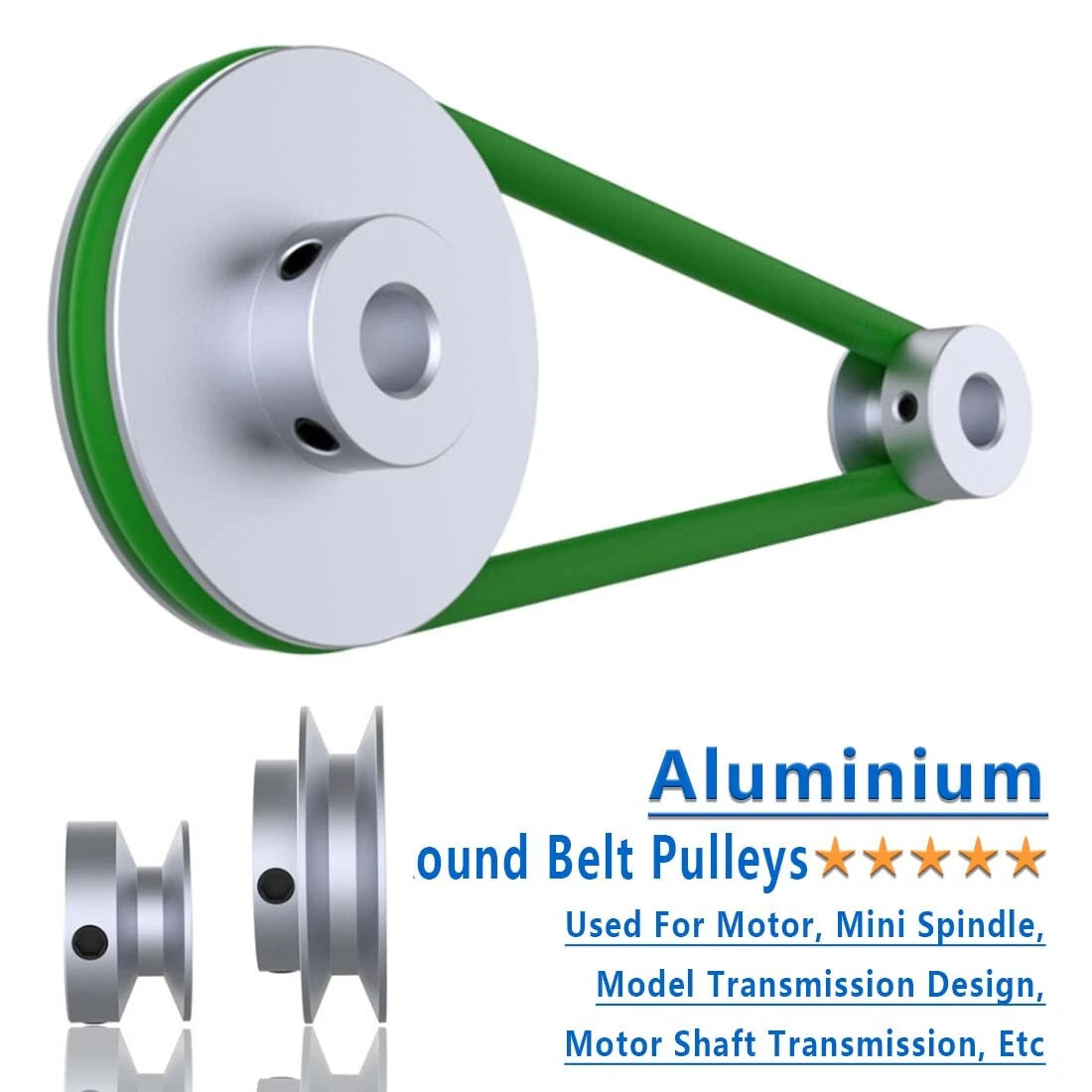 Aluminum V Grooved Pulley O Round Belt Pulleys For 6mm Width Belt OD 20mm-80mm