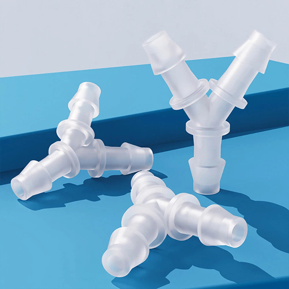 Y-Type 3-Way Barbed Hose Connector — Plastic Tee Fitting for Tube & Pipe