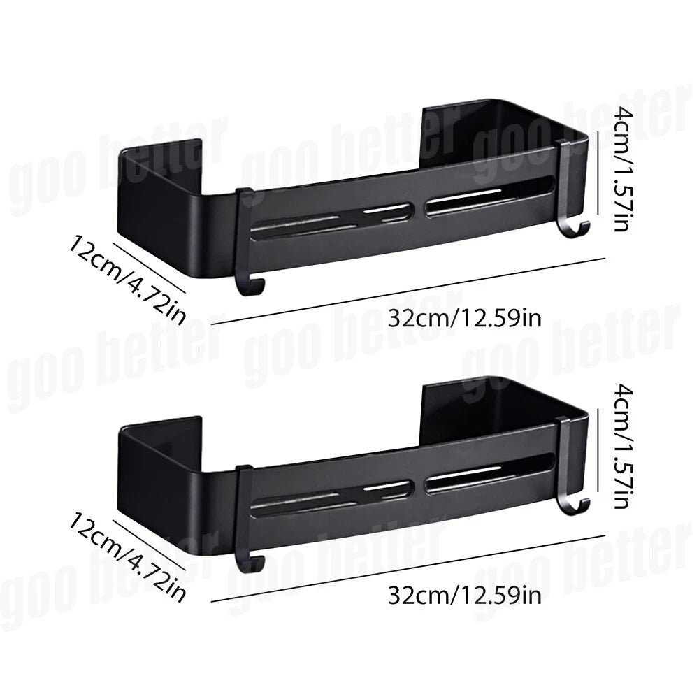Wall Mounted  Shower Shelf Caddy Adhesive No Drilling Bathroom Shower Storage