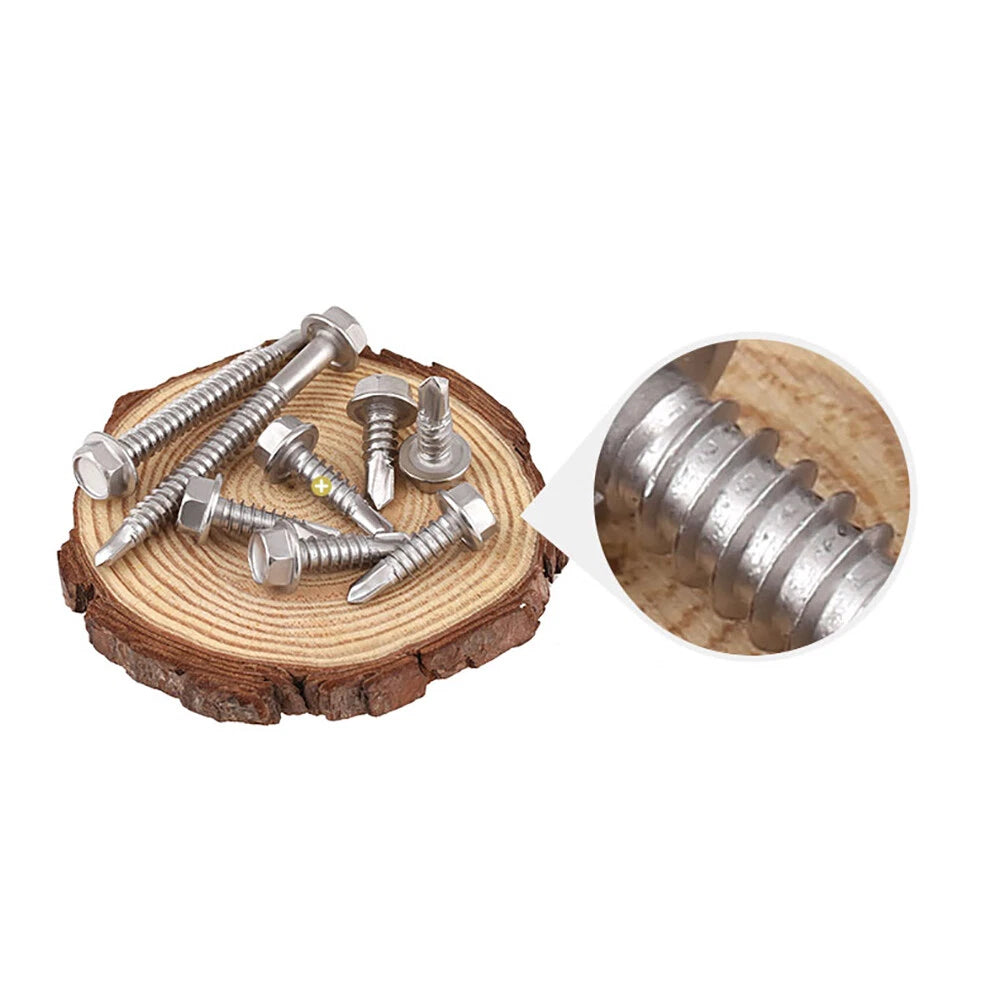 410 SS Hex Head Self‑Drilling Tek Screws – M4.2 M4.8 M5.2 M6.3 for Roofing & Sheeting