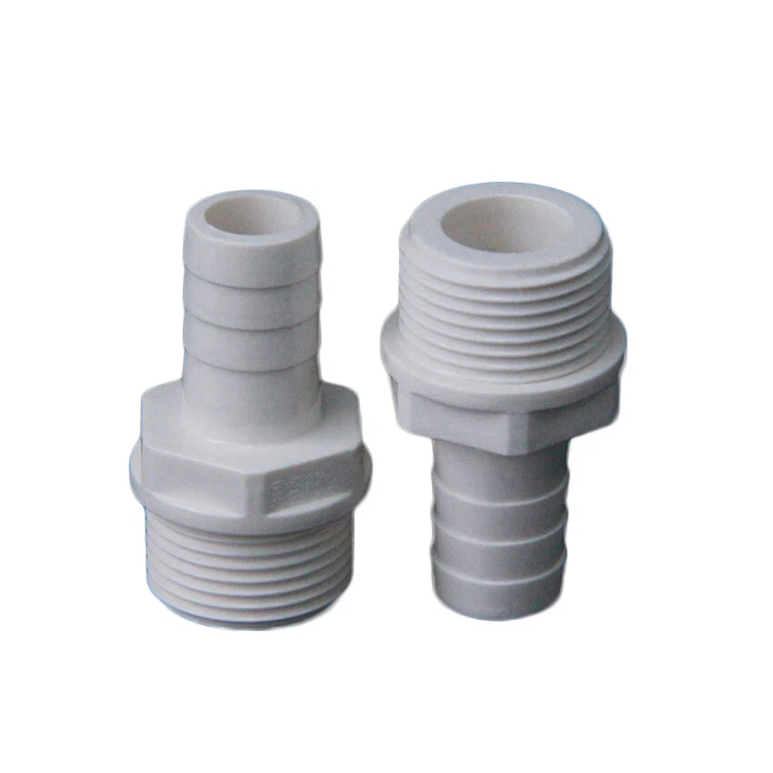 PVC 1 2" 3 4" Male Female Thread x 8-16mm Barb Hose Tail End Connector Fittings