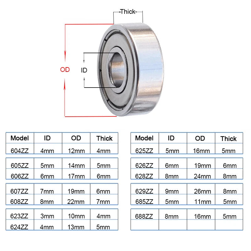 5x Small Miniature Ball Bearings Mini Bearing Model Complete Affordable Cheapest